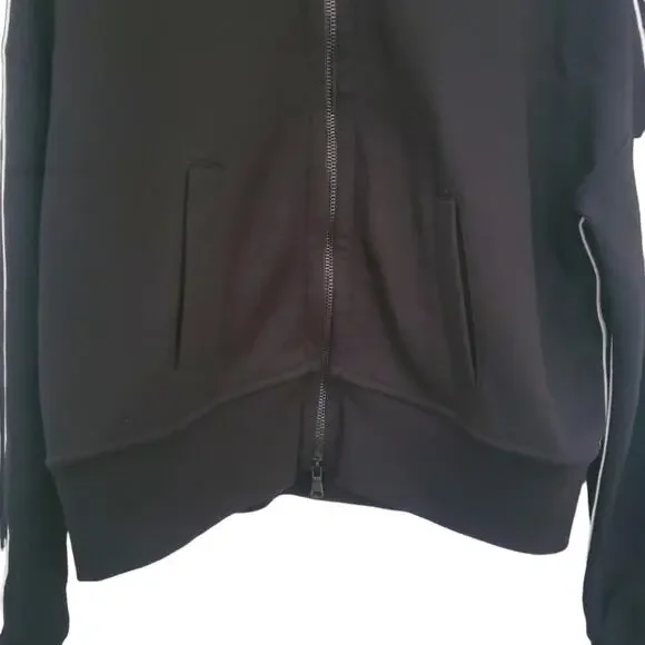 ATM Anthony Thomas Melillo Piped French Terry Track Jacket black S Quiet Luxury - Picture 3 of 13